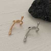 Wholesale Jewelry Nordic Style Knot Alloy 14k Gold Plated Ear Clips main image 4