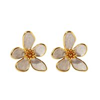 1 Pair Sweet Flower Copper Plating Ear Studs main image 3