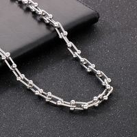 1 Piece Fashion Solid Color Titanium Steel Plating Hollow Out 18k Gold Plated Unisex Necklace main image 6