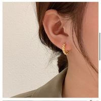 1 Pair Fashion Twist Alloy Plating 18k Gold Plated Women's Earrings main image 3