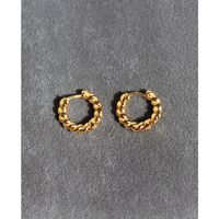 1 Pair Fashion Twist Alloy Plating 18k Gold Plated Women's Earrings main image 2