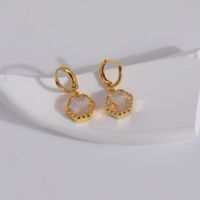 1 Pair Retro Sweet Geometric Inlay Copper Artificial Crystal 18K Gold Plated Drop Earrings main image 1