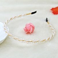 Mode Blume Metall Inlay Künstliche Perlen Künstlicher Diamant Haarband 1 Stück sku image 125