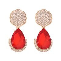 1 Pair Fashion Water Droplets Alloy Inlay Rhinestones Women's Drop Earrings Earrings sku image 1