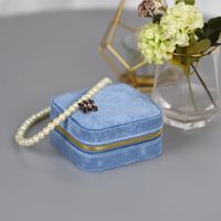 Casual Solid Color Flannel Jewelry Boxes main image 2