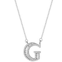 Elegant Brief Sterling Silber Überzug Zirkon Halskette Mit Anhänger sku image 7