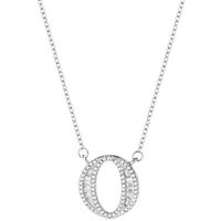 Elegant Brief Sterling Silber Überzug Zirkon Halskette Mit Anhänger sku image 15