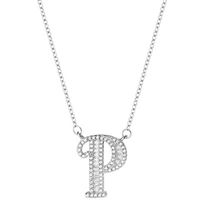 Elegant Brief Sterling Silber Überzug Zirkon Halskette Mit Anhänger sku image 16