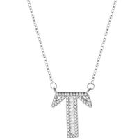 Elegant Brief Sterling Silber Überzug Zirkon Halskette Mit Anhänger sku image 20