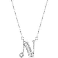 Elegant Brief Sterling Silber Überzug Zirkon Halskette Mit Anhänger sku image 14