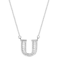Elegant Brief Sterling Silber Überzug Zirkon Halskette Mit Anhänger sku image 21