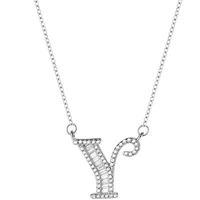 Elegant Brief Sterling Silber Überzug Zirkon Halskette Mit Anhänger sku image 25
