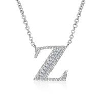 Elegant Brief Sterling Silber Überzug Zirkon Halskette Mit Anhänger sku image 26
