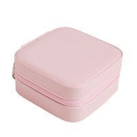 Fashion Solid Color Leather Jewelry Boxes main image 3