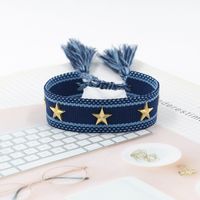1 Piece Bohemian Star Stripe Polyester Unisex Bracelets sku image 3