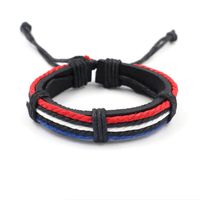 1 Piece Ethnic Style Stripe Pu Leather Knitting Unisex Bracelets main image 5