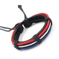 1 Piece Ethnic Style Stripe Pu Leather Knitting Unisex Bracelets main image 3