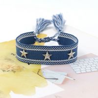 1 Piece Retro Star Stripe Alloy Polyester Unisex Bracelets sku image 20
