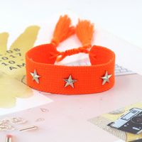 1 Piece Retro Star Stripe Alloy Polyester Unisex Bracelets sku image 26