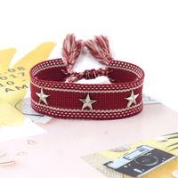 1 Piece Retro Star Stripe Alloy Polyester Unisex Bracelets sku image 43