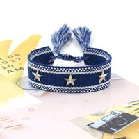1 Piece Retro Star Stripe Alloy Polyester Unisex Bracelets sku image 50