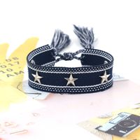 1 Piece Retro Star Stripe Alloy Polyester Unisex Bracelets sku image 47
