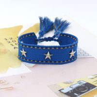 1 Piece Retro Star Stripe Alloy Polyester Unisex Bracelets sku image 58