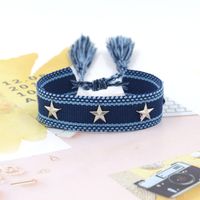 1 Piece Retro Star Stripe Alloy Polyester Unisex Bracelets sku image 63