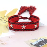 1 Piece Retro Star Stripe Alloy Polyester Unisex Bracelets sku image 60