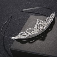 Bridal Jewelry Tiara Hair Accessories Rhinestone Crown Simple Style Bridal Jewelry sku image 2