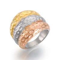 1 Piece Fashion Round Multicolor Stainless Steel Plating Rings sku image 1