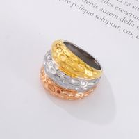 1 Piece Fashion Round Multicolor Stainless Steel Plating Rings main image 3