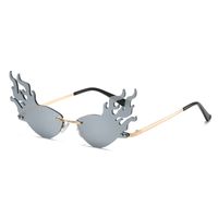 Simple Style Color Block Ac Special-shaped Mirror Frameless Men's Sunglasses main image 5