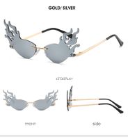 Simple Style Color Block Ac Special-shaped Mirror Frameless Men's Sunglasses sku image 3