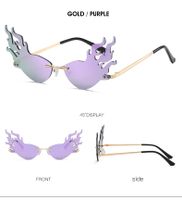 Simple Style Color Block Ac Special-shaped Mirror Frameless Men's Sunglasses sku image 2