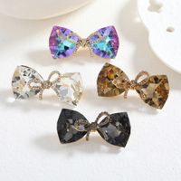 Retro Bow Knot Alloy Plating Artificial Rhinestones Women's Brooches main image 4