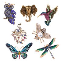 Fashion Animal Alloy Plating Diamond Women's Brooches main image 3