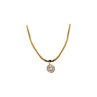 1 Piece Fashion Round Heart Shape Fish Tail Alloy Beaded Plating Inlay Pearl Zircon Women's Pendant Necklace main image 4