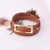 1 Piece Simple Style Bee Pu Leather Alloy Artificial Leather Alloy Couple Bracelets main image 2