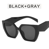 Hip-hop Color Block Ac Polygon Full Frame Women's Sunglasses sku image 1