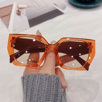 Hip-hop Color Block Ac Polygon Full Frame Women's Sunglasses main image 2