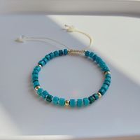 Bohémien Géométrique Turquoise Le Cuivre Tricot Femmes Bracelets main image 3