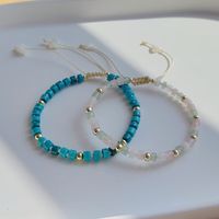 Bohémien Géométrique Turquoise Le Cuivre Tricot Femmes Bracelets main image 1