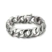1 Piece Simple Style Solid Color Titanium Steel Men's Bracelets sku image 1