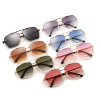 Simple Style Gradient Color Pc Square Frameless Men's Sunglasses main image 1
