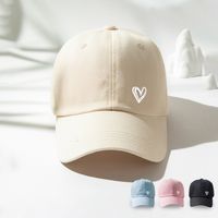 Unisex Simple Style Heart Shape Printing Curved Eaves Baseball Cap main image 1