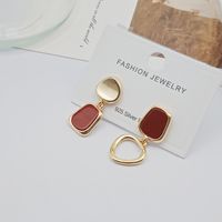 1 Pair Fashion Asymmetrical Alloy 18k Gold Plated Women's Drop Earrings main image 7