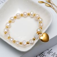 Mode Brief Titan Stahl Perlen Armbänder 1 Stück sku image 4