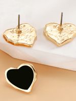 Wholesale Jewelry 1 Pair Simple Style Heart Shape Alloy Ear Studs main image 8