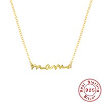 1 Piece Mama Simple Style Letter Sterling Silver Plating Necklace sku image 1